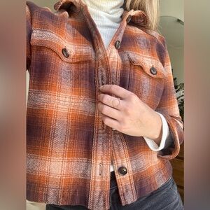 Madewell Soft Flannel Jacket Warm Colors Size XS EUC